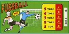 Fußball-Lose, Fussballlose, Kniffelkarte