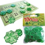 Bingo-Magnetchips, Kleeblattform Bingo-Magnetchips, Kleeblattform