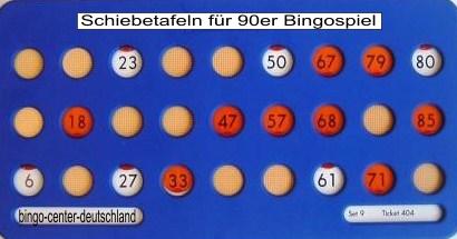 Bingo-Schiebetafeln und Bingo-Fensterkarten Bingo-Schiebetafeln und Bingo-Fensterkarten