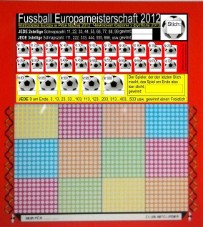 Röllchenlose im Fußball-Stechbrett