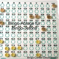 Bingo-Ablage für Bingo-Jetons Bingo-Ablage für Bingo-Jetons
