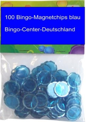 Bingo-Magnetchips, blau