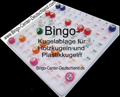 Bingo-Ablage für Bingo-Kugeln