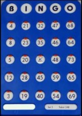 Bingo-Fensterkarten Bingo 75