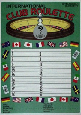 International Club Roulette, Rubbellose International Club Roulette, Rubbellose