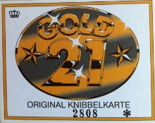 Gold 21, Aufreißlos, Knibbelkarte