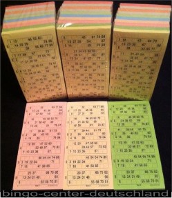 Bunte Bingotickets, Bingo 90 Bunte Bingotickets, Bingo 90