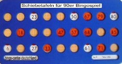 Bingo-Schiebetafeln und Fensterkarten